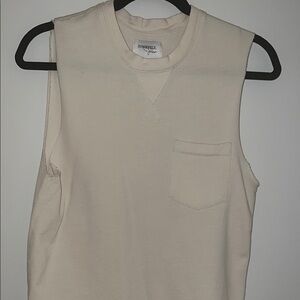Sunspel Sleeveless Cream Top